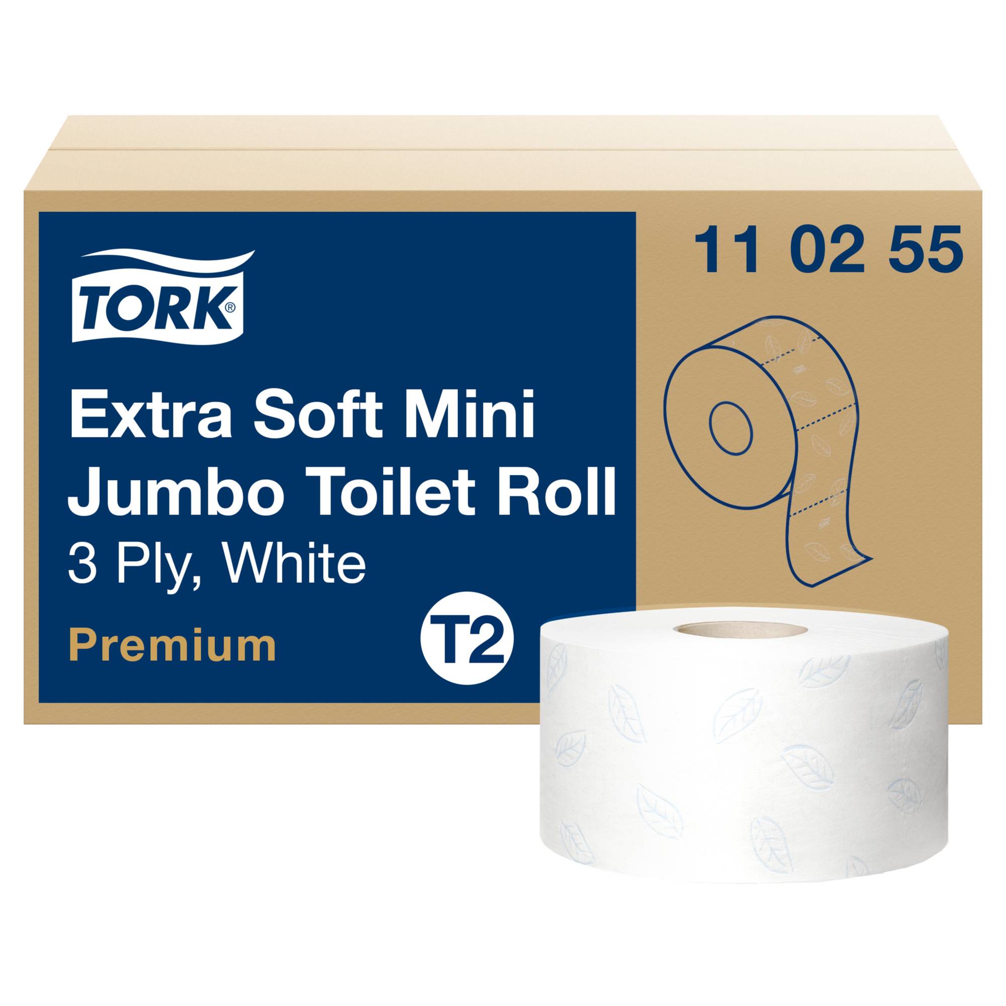 Tork Toilettenpapier Mini Jumbo 110255 3lagig weiß 12 St./Pack.