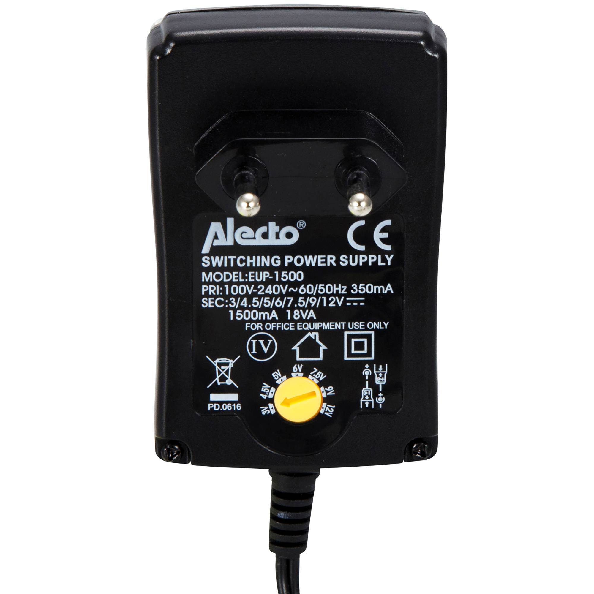 Alecto Netzadapter EUP-1500 Universal 1.500mA