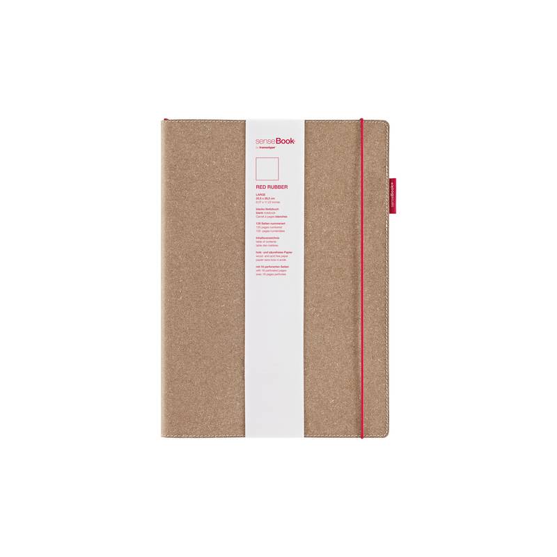 transotype Notizbuch "senseBook RED RUBBER", Large, blanko
