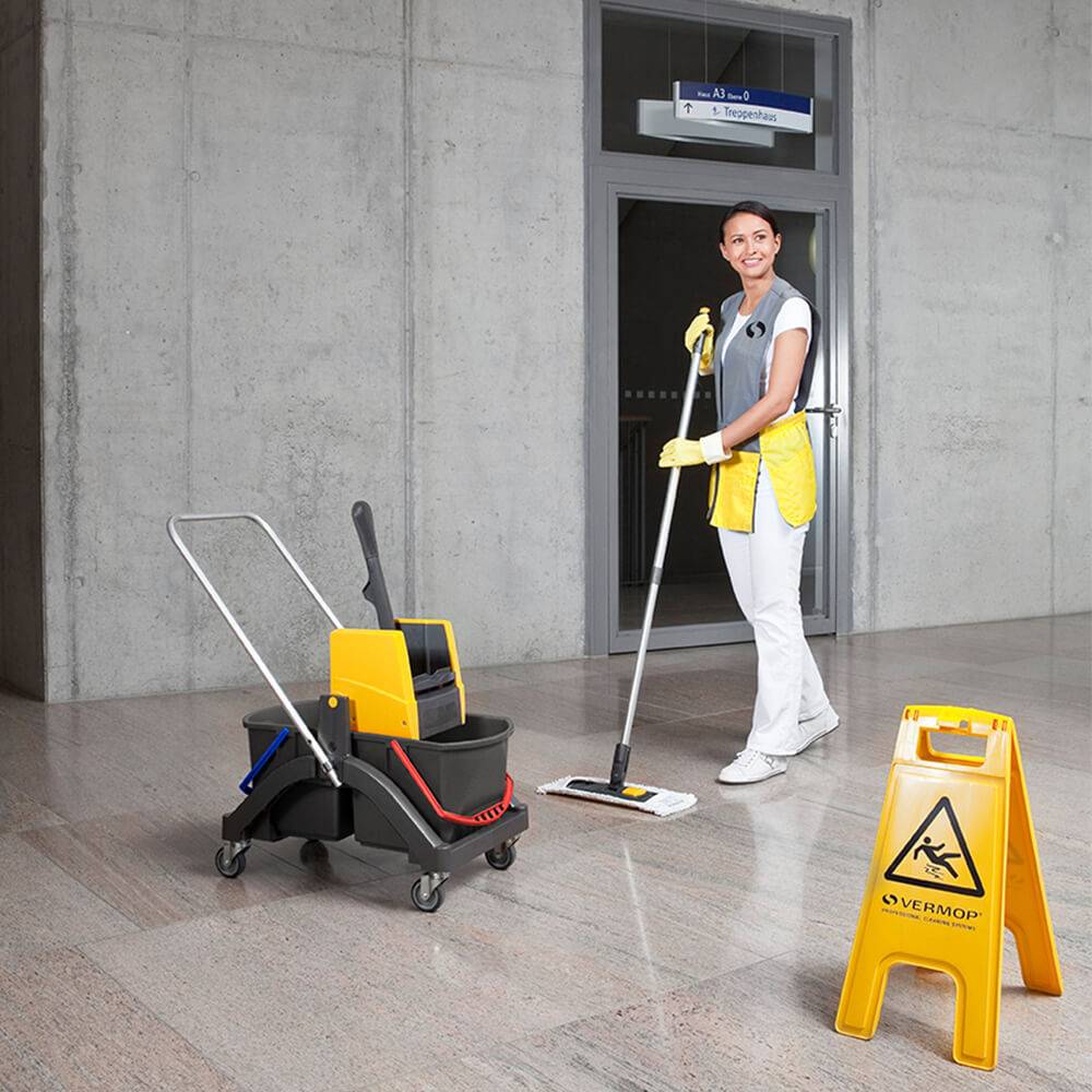 Vermop Nasswischwagen Aquva 2 x 17 L, mehrfarbig, B: 40cm, L: 104cm, H: 85cm