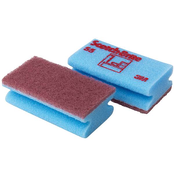 3M Reinigungsschwamm 55 blau/rot Piktogramm "Büro" blau/rot