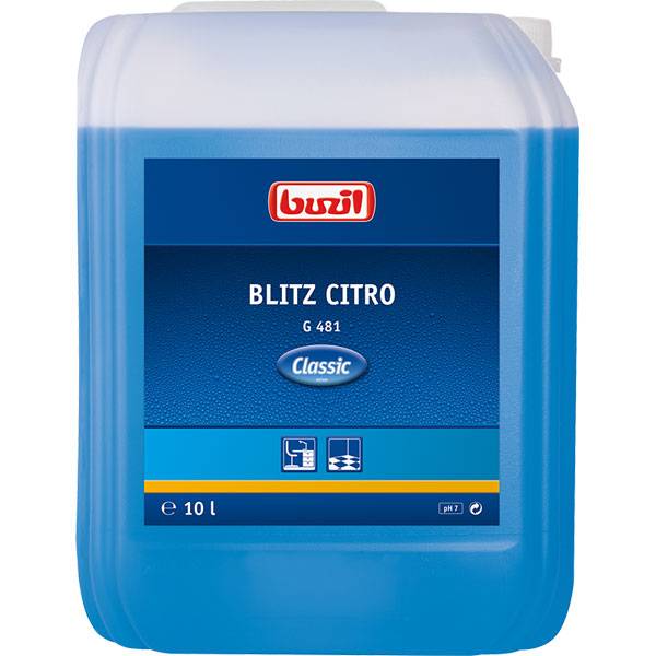 Buzil G 481 Blitz-Citro Alkoholreiniger 10 Liter Der Allesreiniger für die tägliche Unterhaltsreinigung 10 Liter