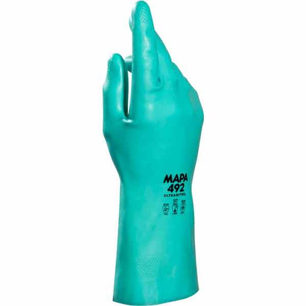Mapa Ultranitril 492 Chemikalienschutzhandschuh Gr.7-7,5 PSA Kategorie III - Irreversible Risiken Gr.7-7,5
