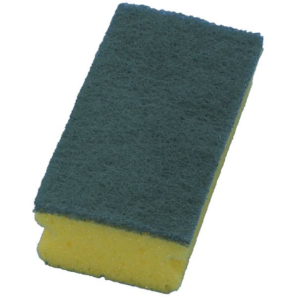 Taski Polyester Padschwamm gelb / grün 9,5 cm x 6 cm x 4,5 cm, stark und kräftig gelb / grün
