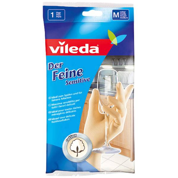 Vileda Der Feine blau Gr.S (6,5-7) Naturlatex-/Mehrweghandschuh S blau (Small / 6,5 - 7)