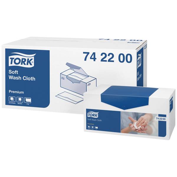 Tork Premium Wachstuch weich Weiß (8 x 135 Tücher) Hervorragend für empfindliche Haut geeignet 8 x 135 Tücher