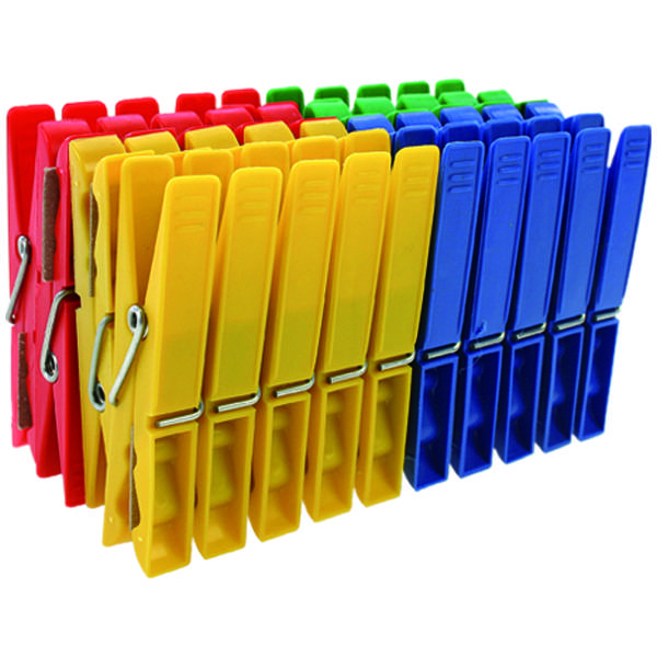 Wäscheklammern farbig sortiert ( 40 Stück ) Bunte Wäscheklammern aus Plastik 40 Stück