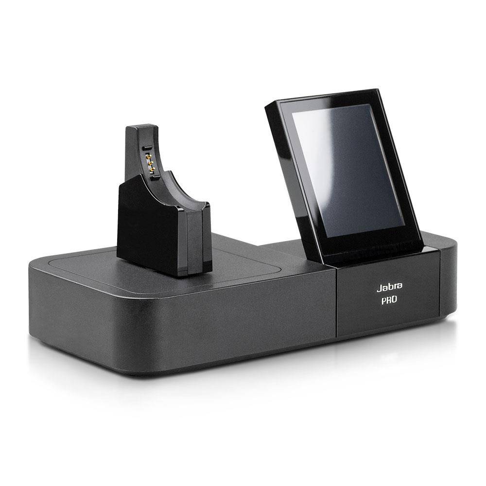 Jabra PRO 9470 Mono (Refurbished) Wireless DECT Headset, Basisstation mit Touchdisplay, bis 150m, NEUER Akku