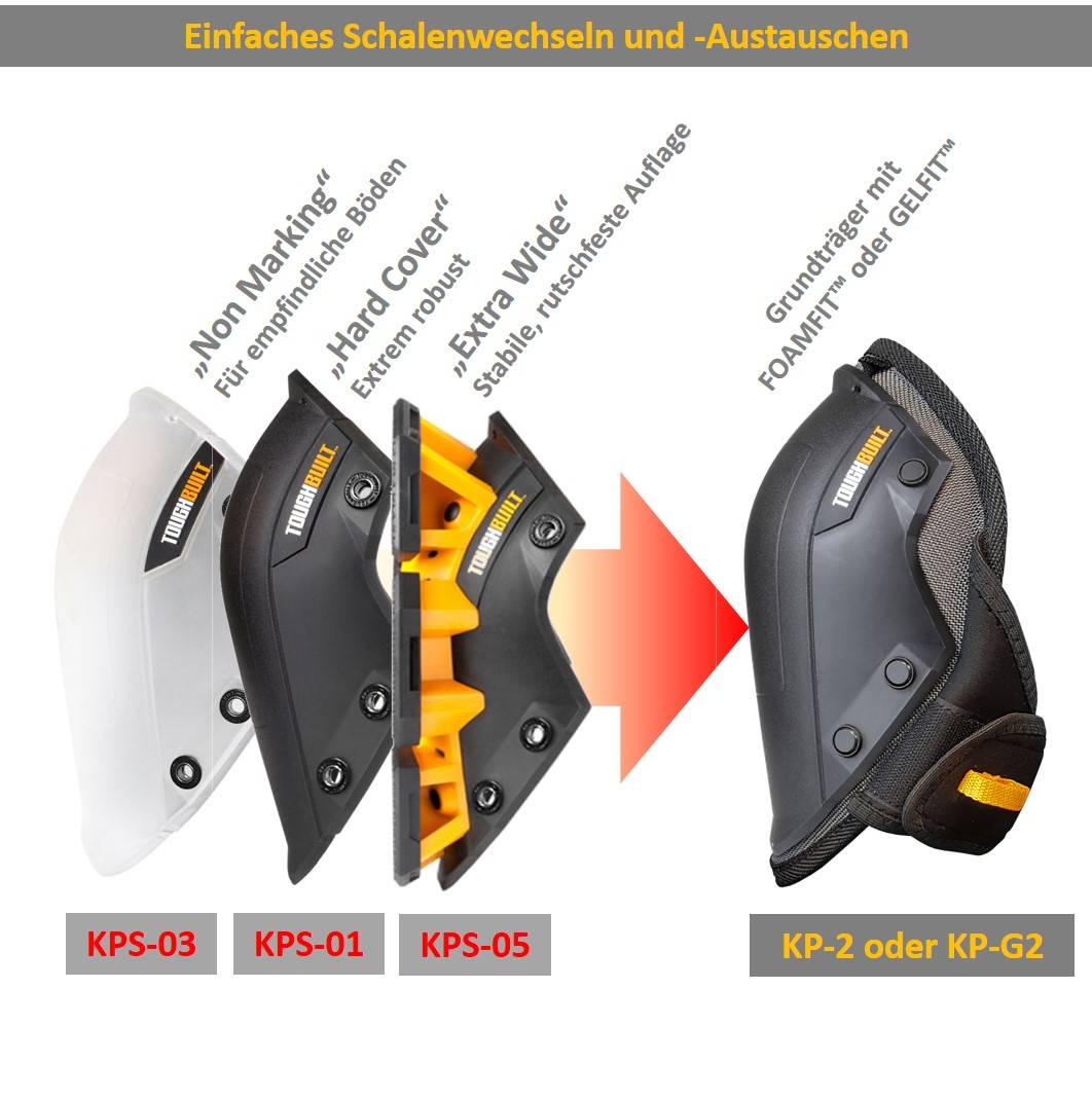 Toughbuilt Knieschoner TB-KP-G201 mit GELFIT™ (1 Paar)