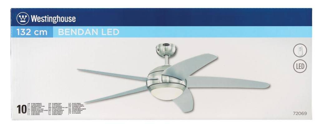 Deckenventilator Bendan LED Silber mit Fernbedienung