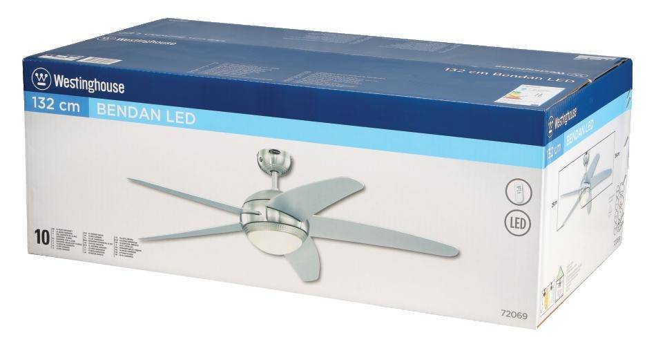 Deckenventilator Bendan LED Silber mit Fernbedienung