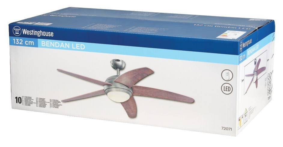 Deckenventilator Bendan LED Apfelholz mit Fernbedienung
