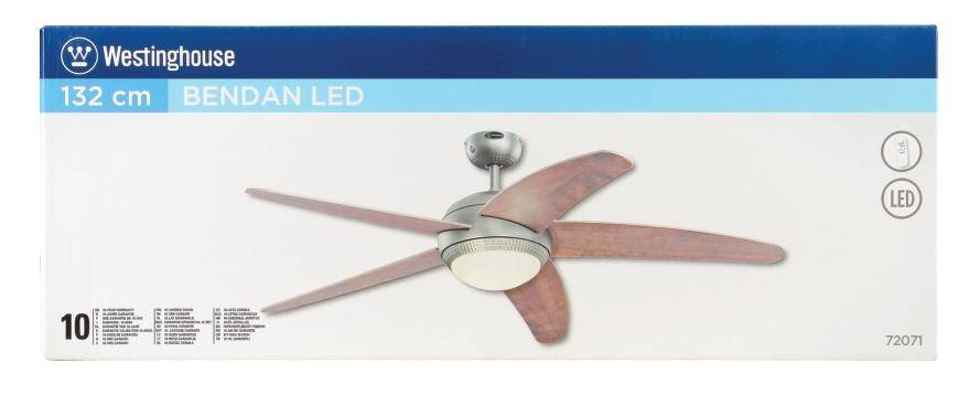 Deckenventilator Bendan LED Apfelholz mit Fernbedienung