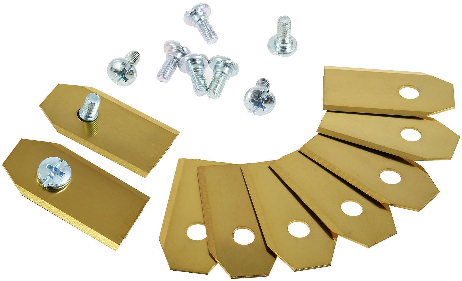 Powery 9x Ersatzmesser 0,75mm Titan Gold kompatibel mit Husqvarna Gardena Mähroboter