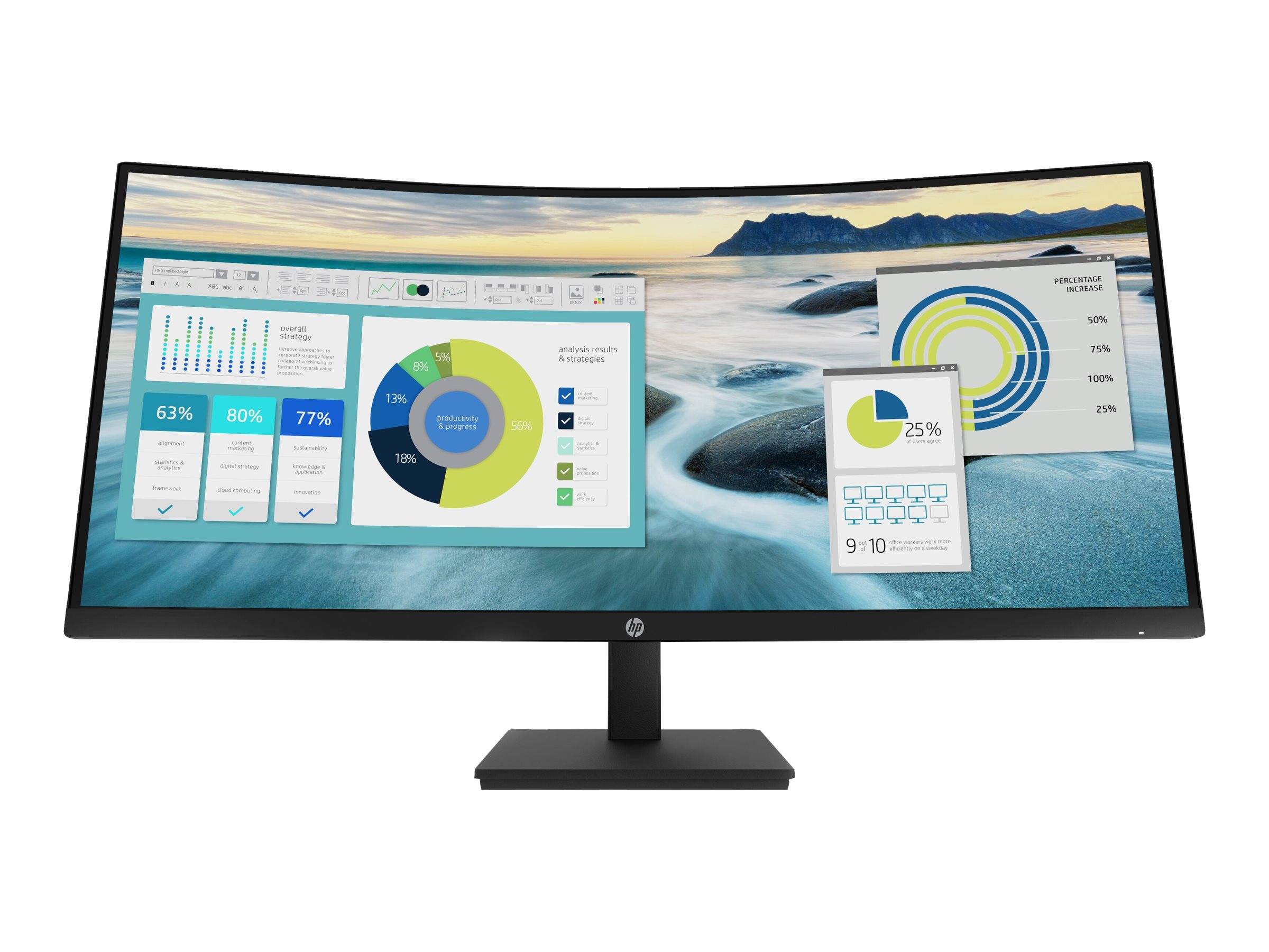 HP P34hc G4 - P-Series - LED-Monitor - gebogen - 86.36 cm (34"")