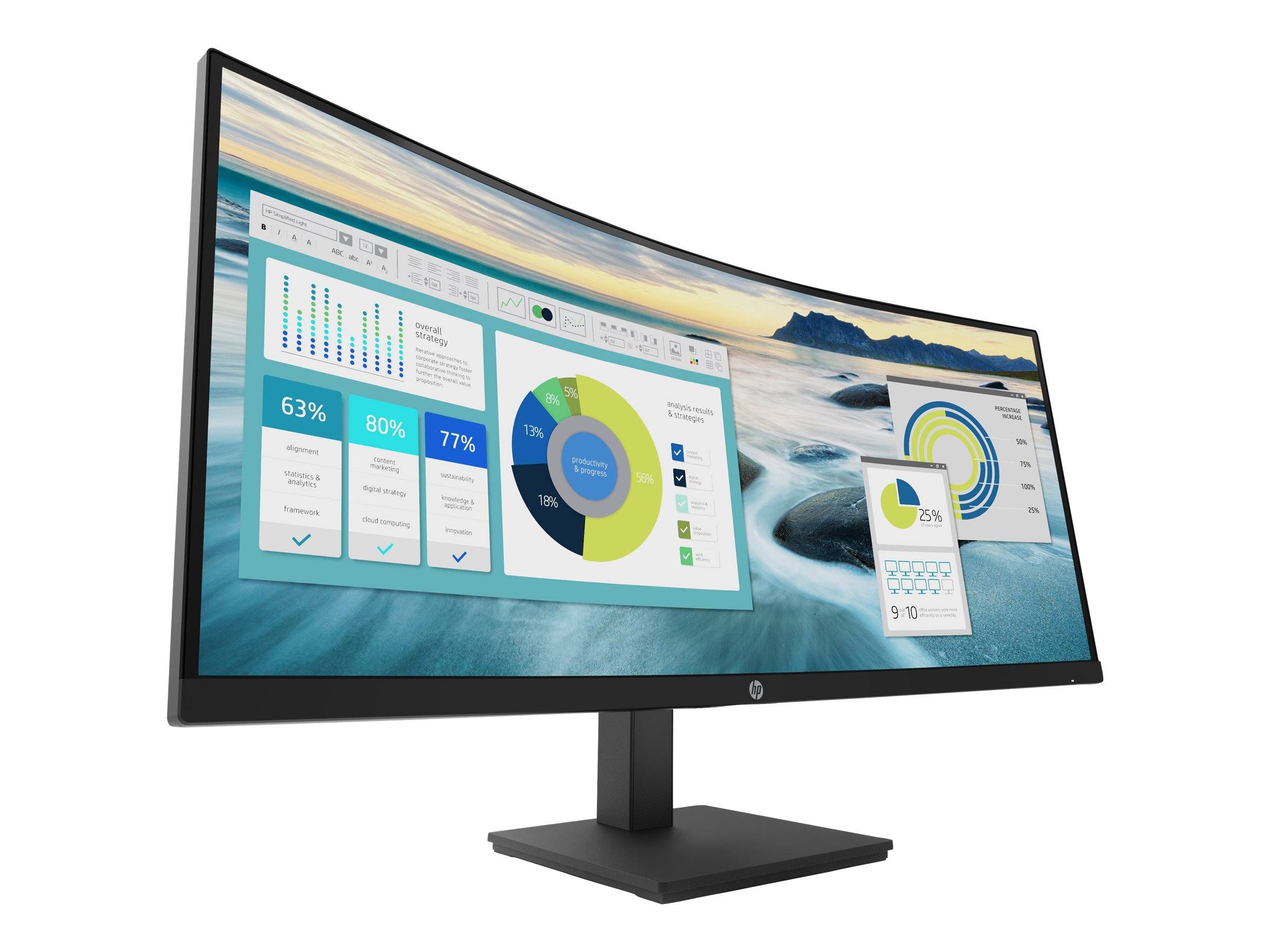 HP P34hc G4 - P-Series - LED-Monitor - gebogen - 86.36 cm (34"")