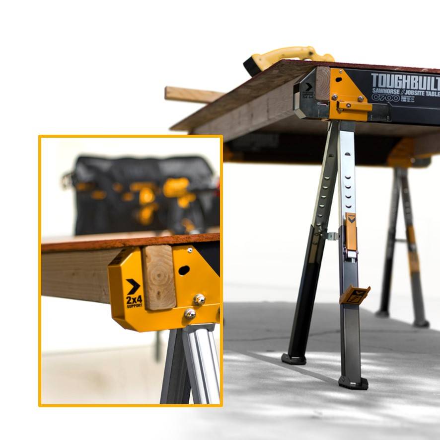 Toughbuilt C700 Arbeitsbock Sägebock höhenverstellbar (1 Paar)
