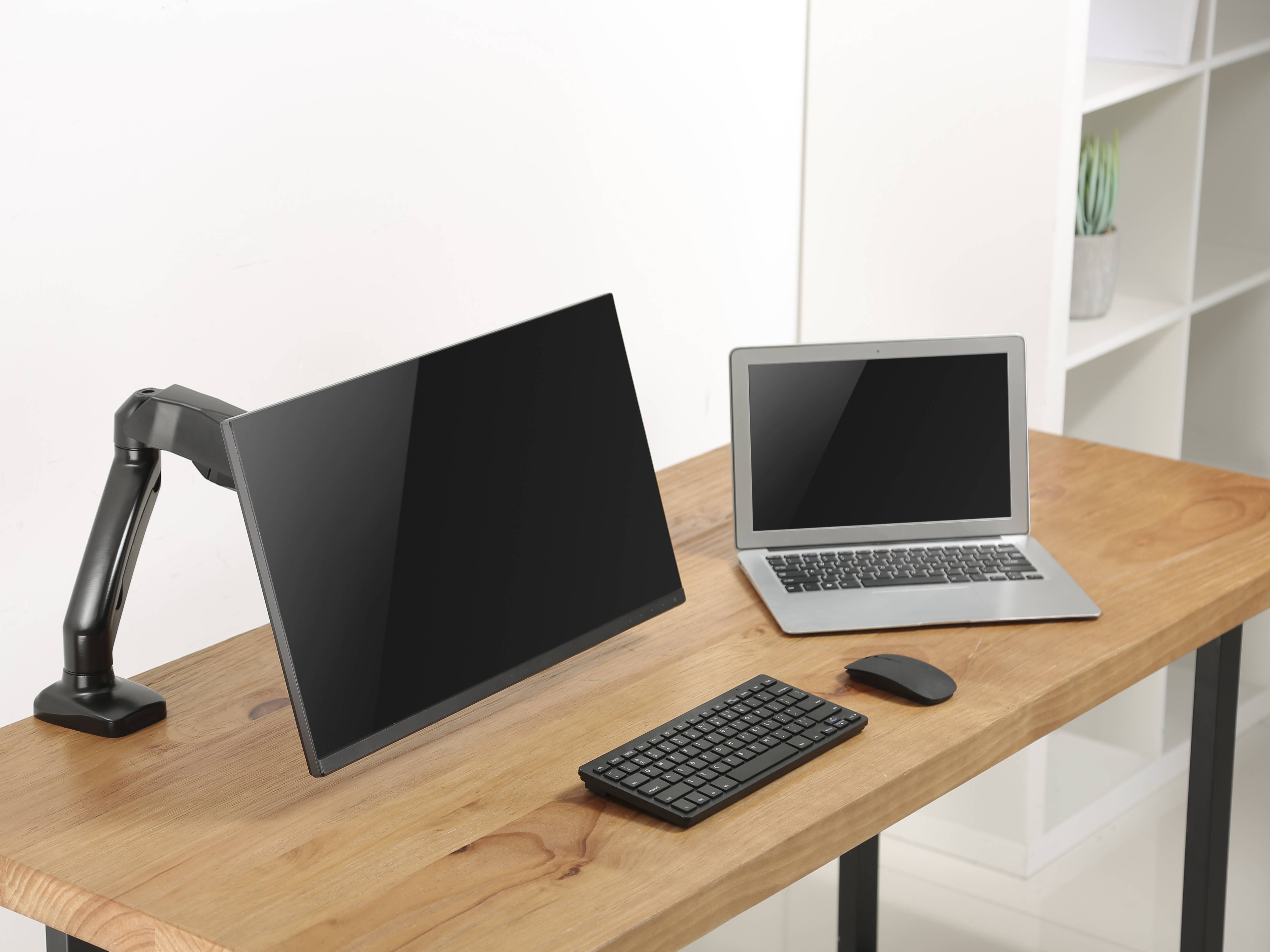 Equip Befestigungskit (Klammer, Tischplattenbohrung) - Gasfeder - für Flatpanel/Curved LCD-Display - interactive - Kunststoff, Aluminium - Schwarz
