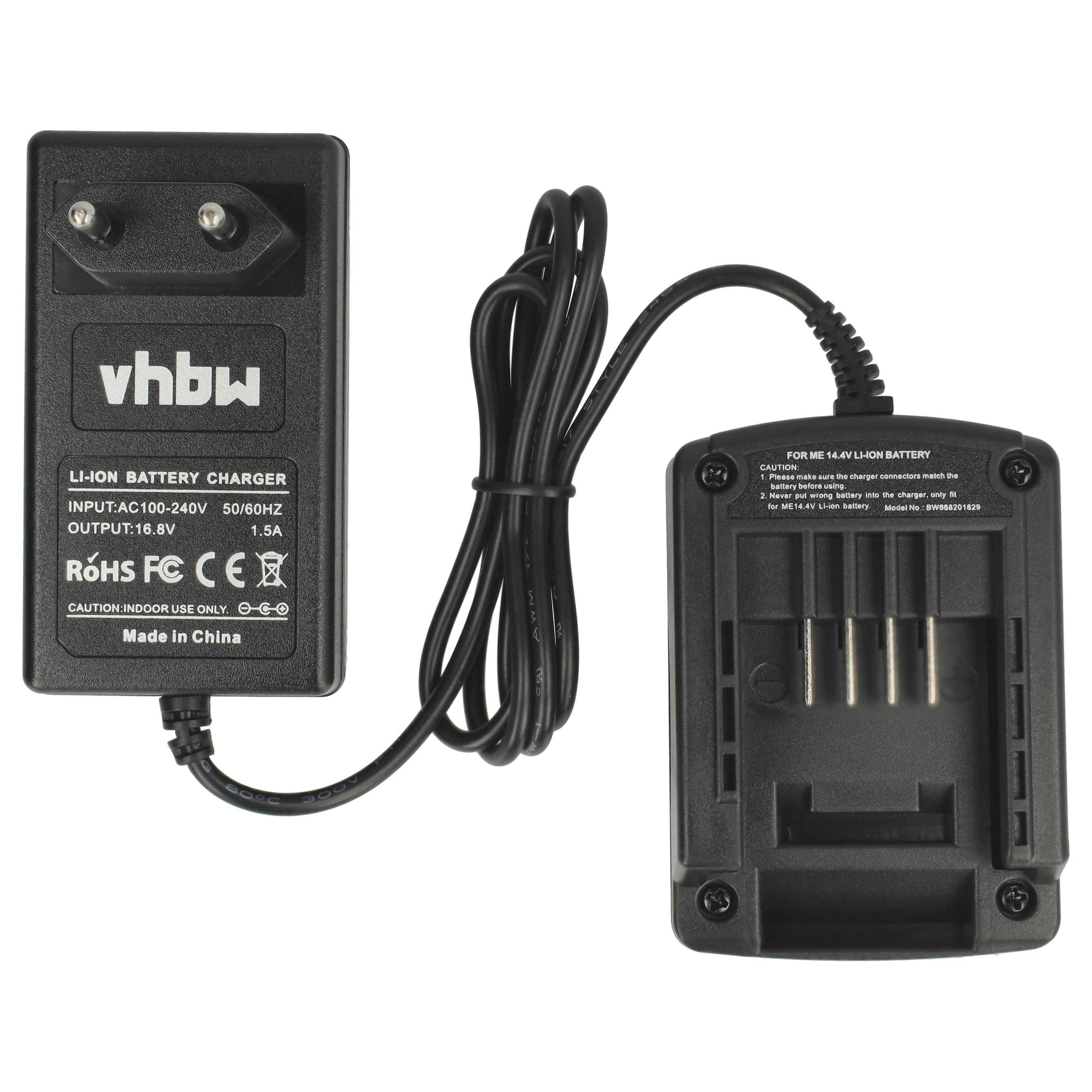 vhbw Ladegerät kompatibel mit Worx Brushless Impact 20V Max Drill, WA3527, WX152, WX152.1, WX152.2, WX152.3 Werkzeug Li-Ion-Akkus (16V)