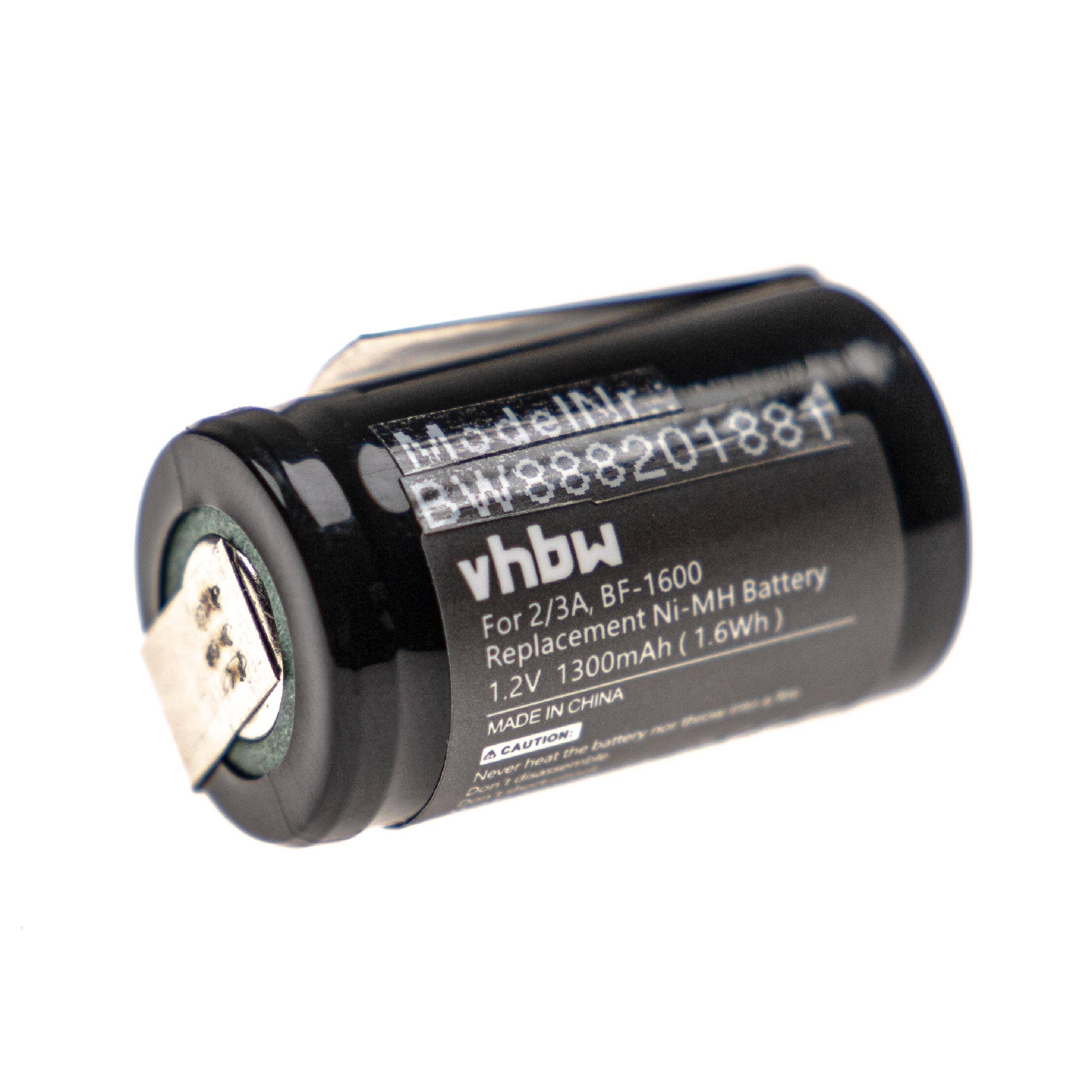 vhbw Akku kompatibel mit Panasonic ER201, ER398 Rasierer Haarschneider (1300mAh, 1,2V, NiMH)