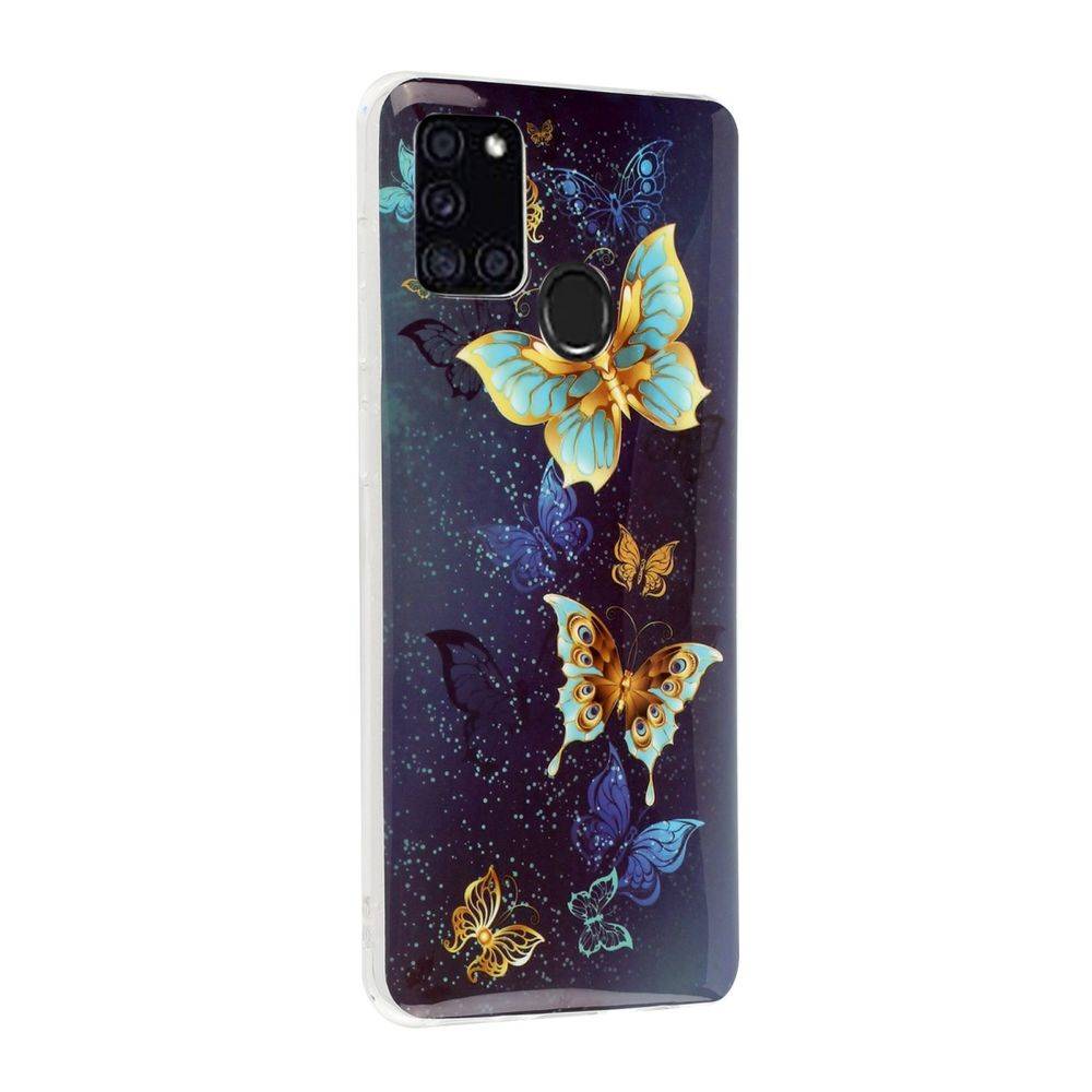 Für Samsung Galaxy A21s Silikon Case TPU Motiv Butterfly Couple Schutz Muster Tasche Hülle Cover Etuis Zubehör