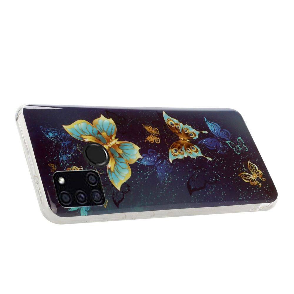 Für Samsung Galaxy A21s Silikon Case TPU Motiv Butterfly Couple Schutz Muster Tasche Hülle Cover Etuis Zubehör
