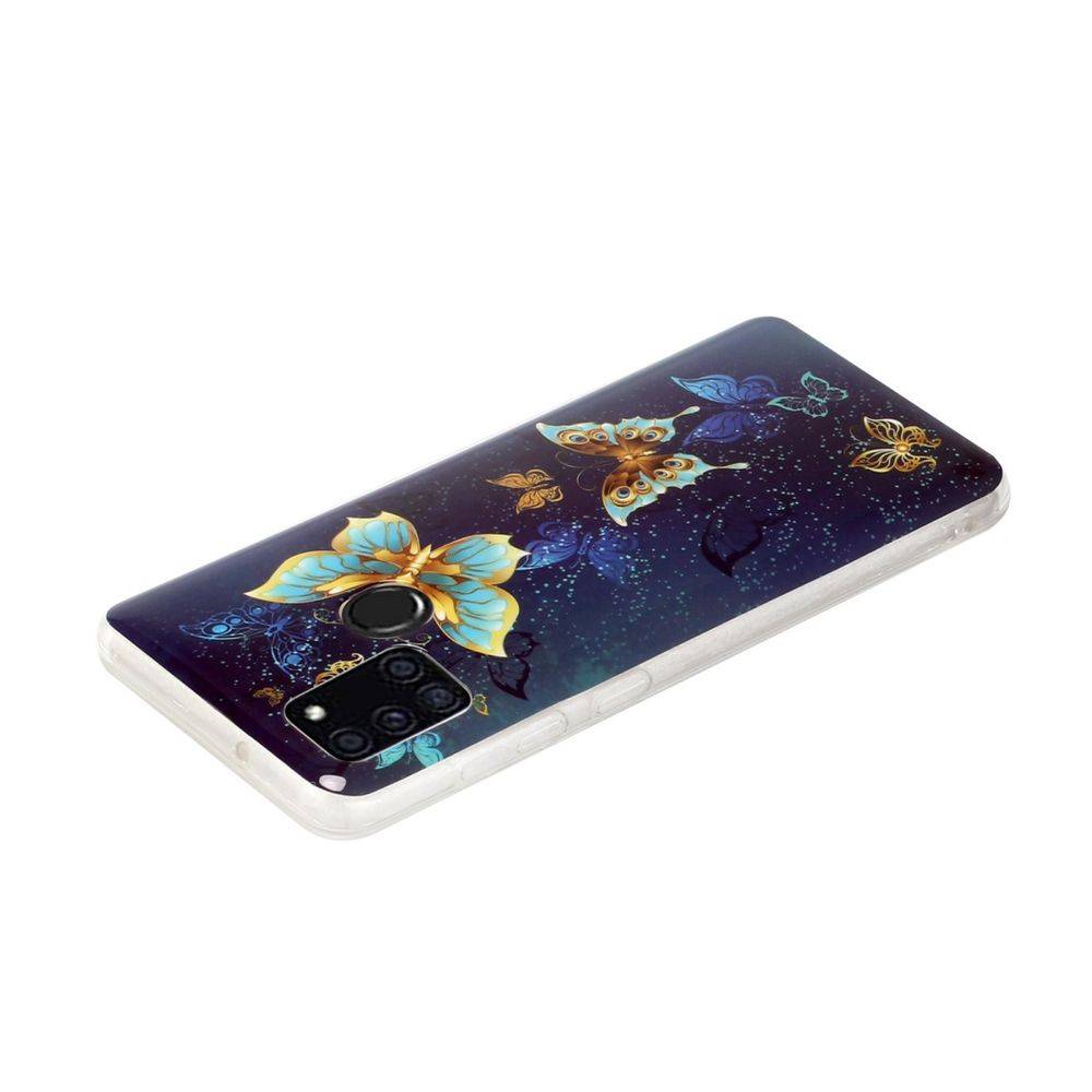 Für Samsung Galaxy A21s Silikon Case TPU Motiv Butterfly Couple Schutz Muster Tasche Hülle Cover Etuis Zubehör