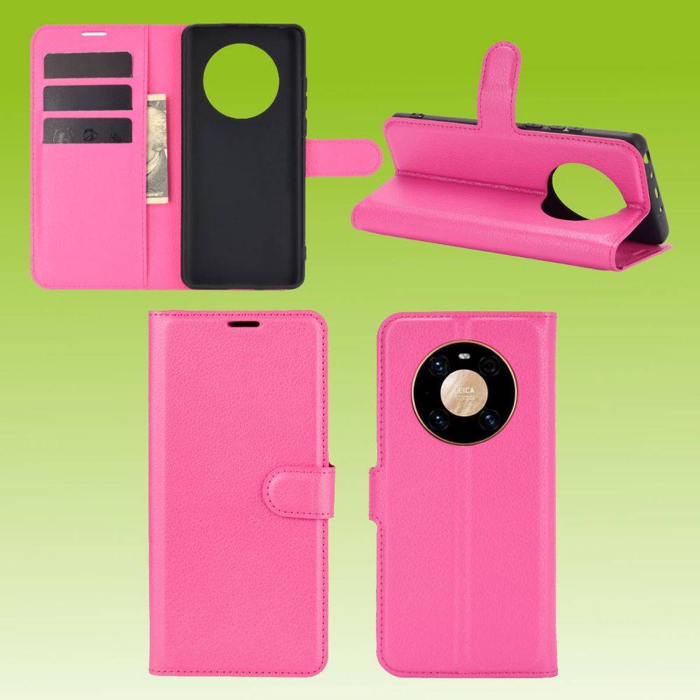 Für Huawei Mate 40 Pro Handy Tasche Wallet Premium Pink Schutz Hülle Case Cover Etuis Neu Zubehör