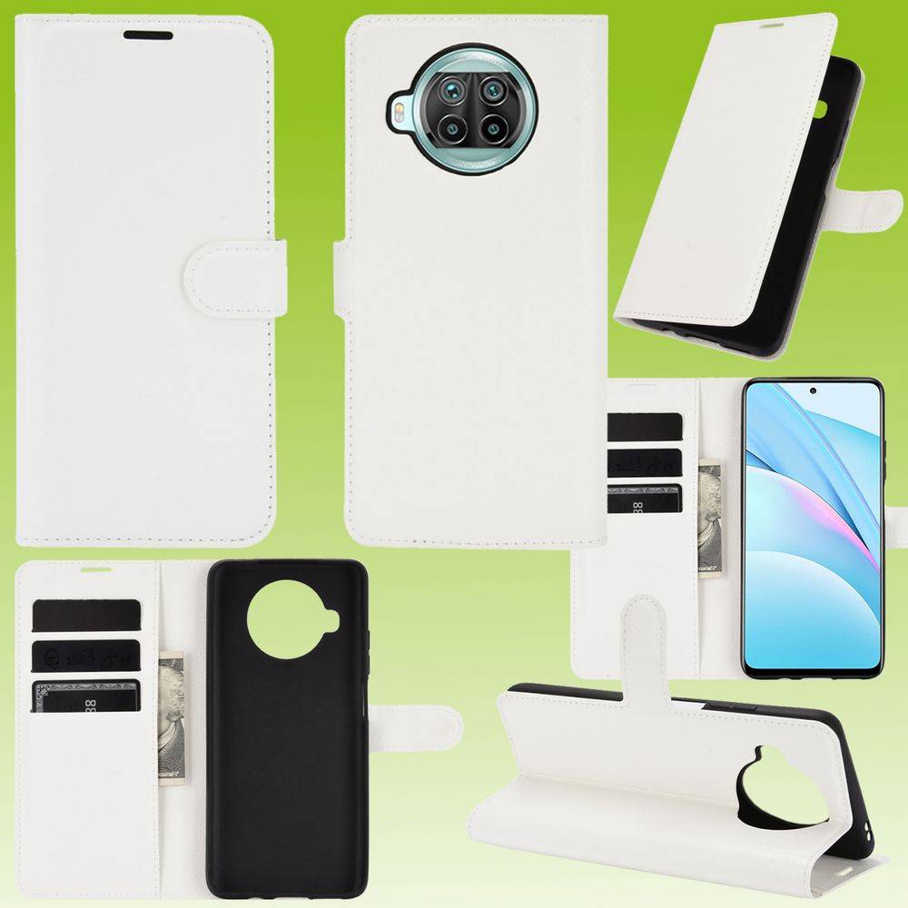 Für Xiaomi Mi 10T Lite Handy Tasche Wallet Premium Weiß Schutz Hülle Case Cover Etuis Neu Zubehör