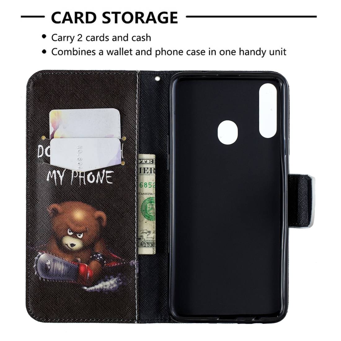Für Samsung Galaxy A20S A207F Kunstleder Handy Tasche Book Motiv 1 Schutz Hülle Case Cover Etui Neu