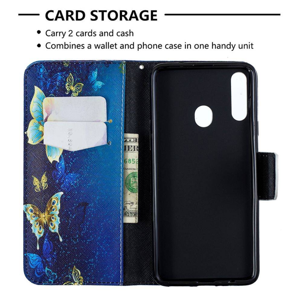 Für Samsung Galaxy A20S A207F Kunstleder Handy Tasche Book Motiv 3 Schutz Hülle Case Cover Etui Neu