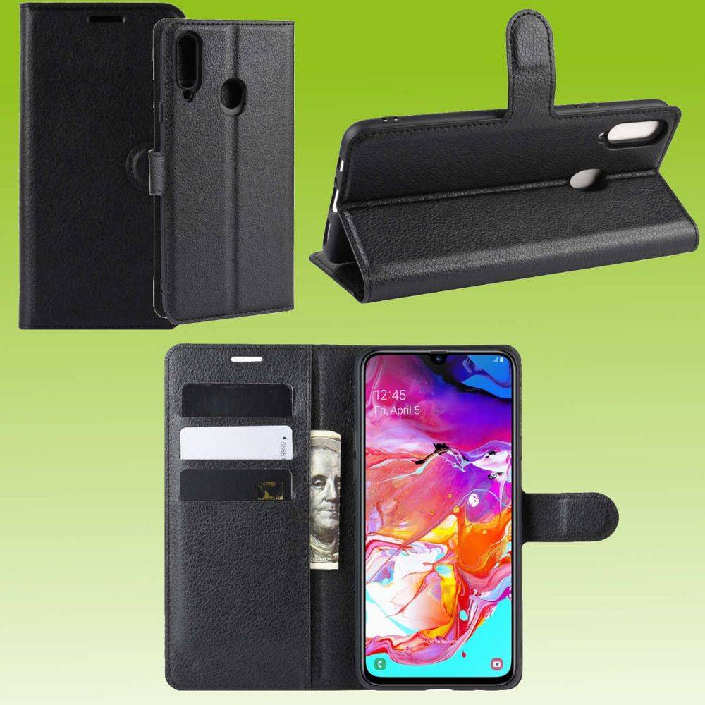 Für Samsung Galaxy A20S A207F Handy Tasche Wallet Premium Schwarz Schutz Hülle Case Cover Etuis Neu Zubehör