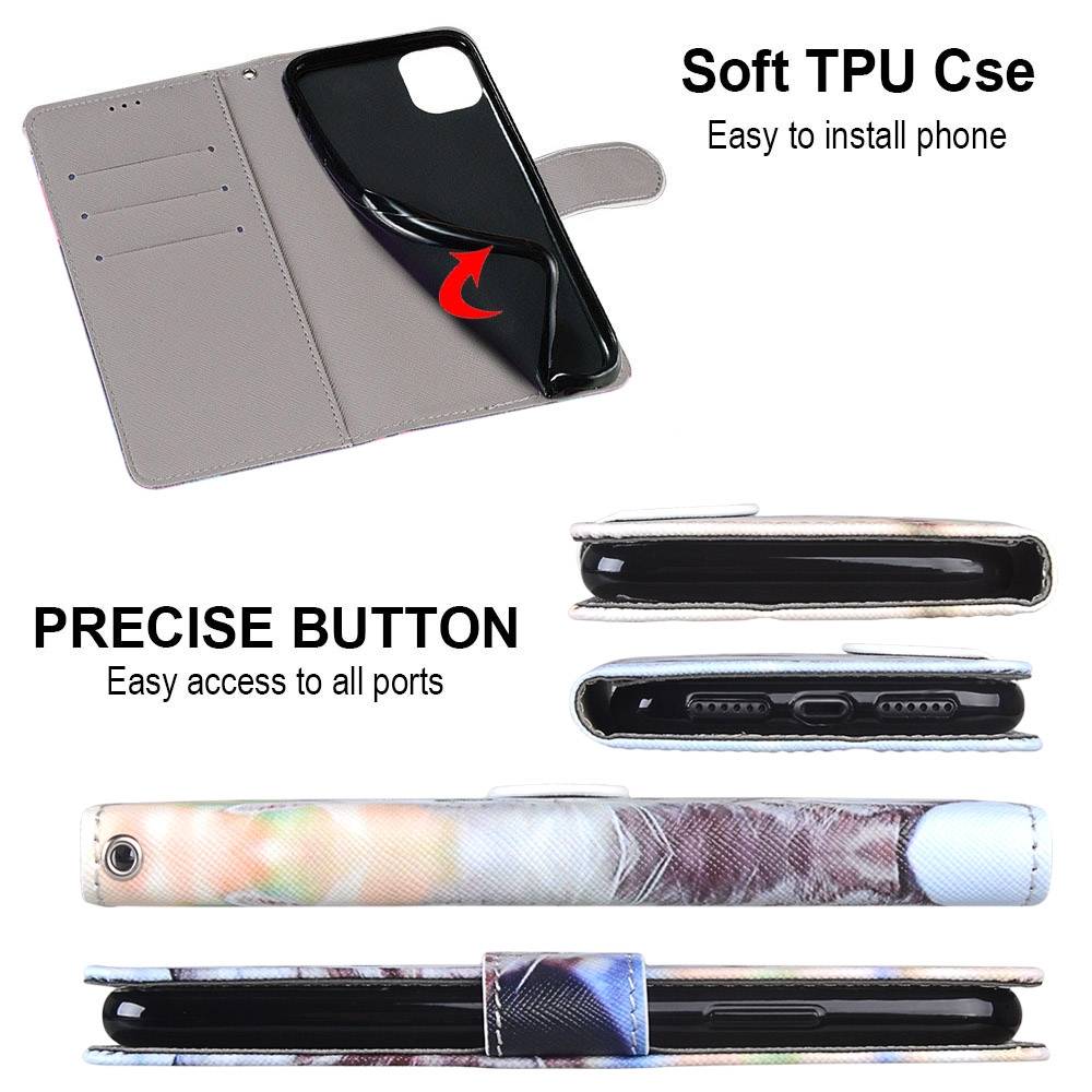 Für ZTE Blade A7 2020 Kunstleder Handy Tasche Book Motiv 3 Schutz Hülle Case Cover Etui Neu