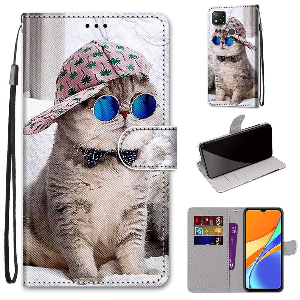Für Xiaomi Redmi 9C Kunstleder Handy Tasche Book Motiv 3 Schutz Hülle Case Cover Etui Neu