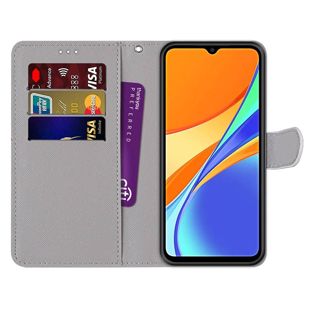 Für Xiaomi Redmi 9C Kunstleder Handy Tasche Book Motiv 3 Schutz Hülle Case Cover Etui Neu