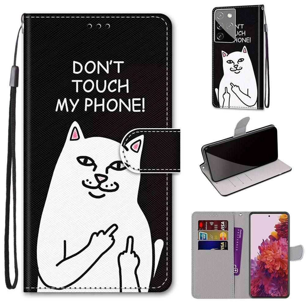 Für Samsung Galaxy S21 Ultra 5G G998B Kunstleder Handy Tasche Book Motiv 3 Schutz Hülle Case Cover Etui Neu