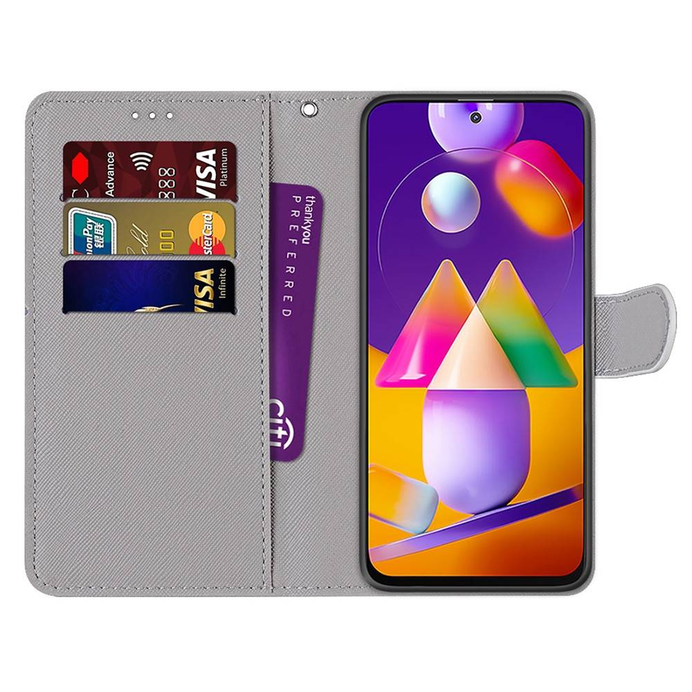 Für Samsung Galaxy M31s M317F Kunstleder Handy Tasche Book Motiv 1 Schutz Hülle Case Cover Etui Neu