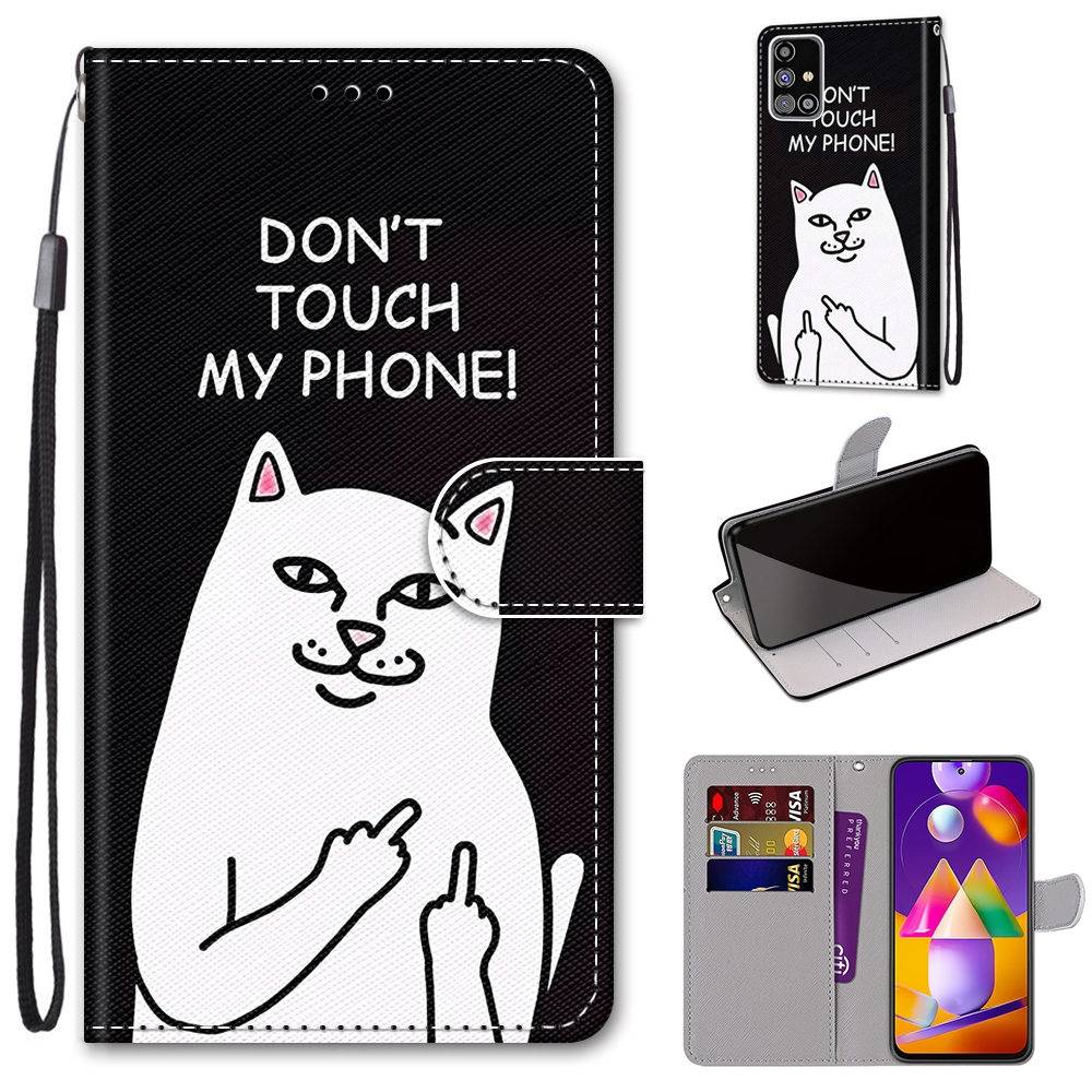Für Samsung Galaxy M31s M317F Kunstleder Handy Tasche Book Motiv 3 Schutz Hülle Case Cover Etui Neu
