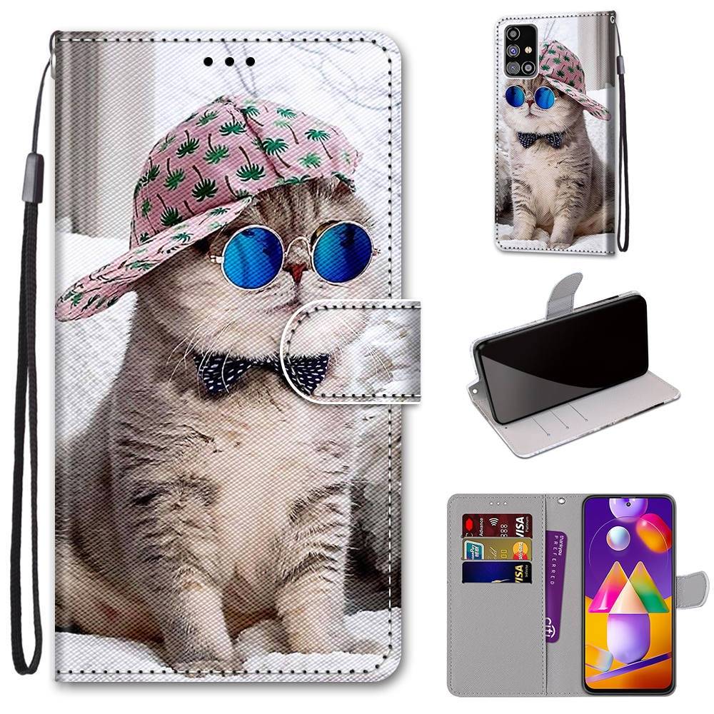 Für Samsung Galaxy M31s M317F Kunstleder Handy Tasche Book Motiv 4 Schutz Hülle Case Cover Etui Neu