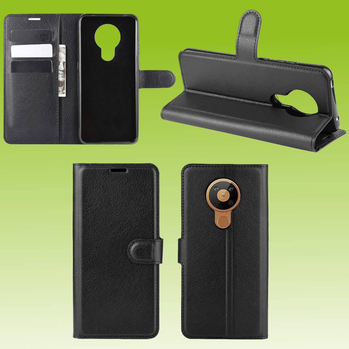 Für Nokia 3.4 Handy Tasche Wallet Premium Schwarz Schutz Hülle Case Cover Etuis Neu Zubehör