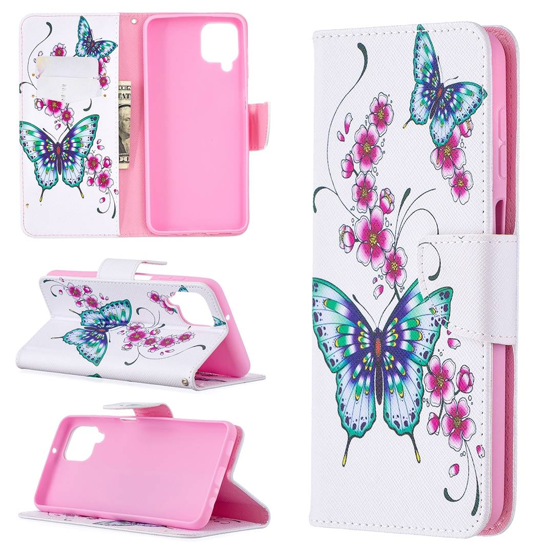 Für Samsung Galaxy A12 A125F Kunstleder Handy Tasche Book Motiv 4 Schutz Hülle Case Cover Etui Neu