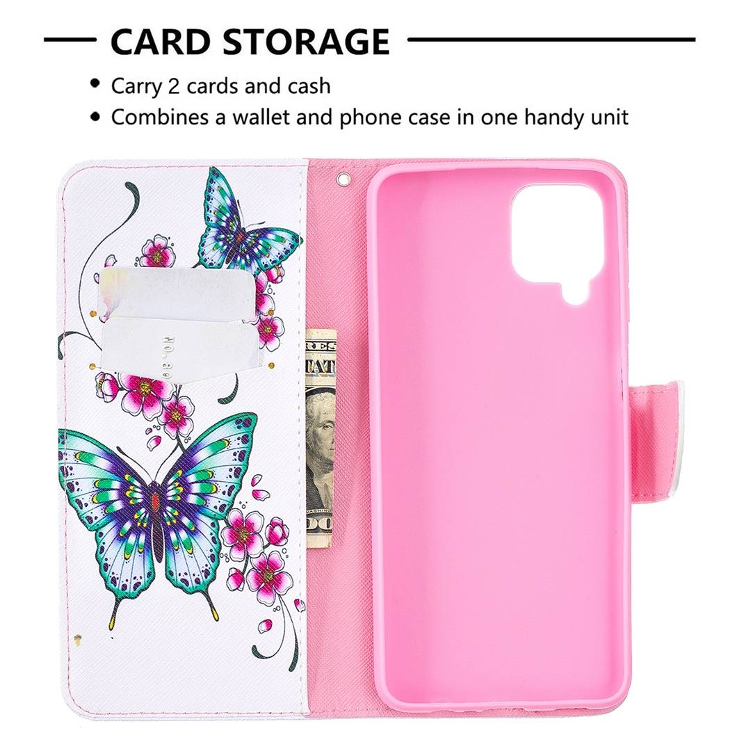 Für Samsung Galaxy A12 A125F Kunstleder Handy Tasche Book Motiv 4 Schutz Hülle Case Cover Etui Neu