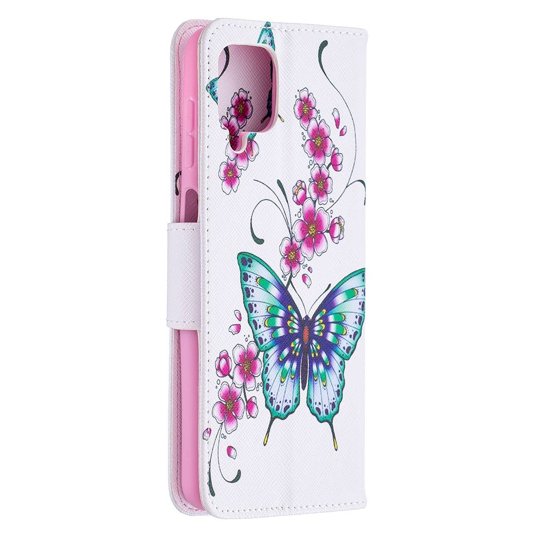 Für Samsung Galaxy A12 A125F Kunstleder Handy Tasche Book Motiv 4 Schutz Hülle Case Cover Etui Neu