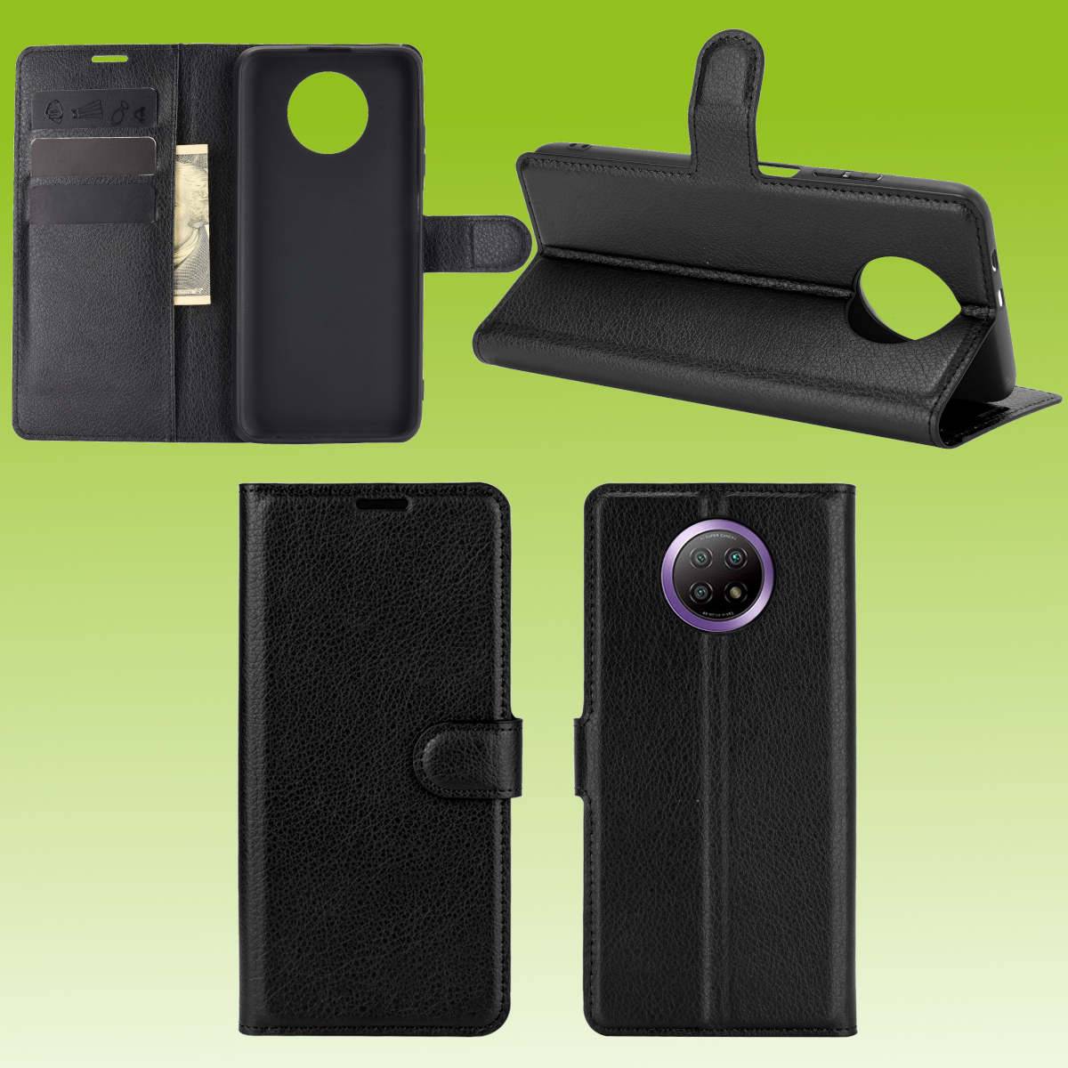 Für Xiaomi Redmi Note 9T 5G Handy Tasche Wallet Premium Schwarz Schutz Hülle Case Cover Etuis Neu Zubehör
