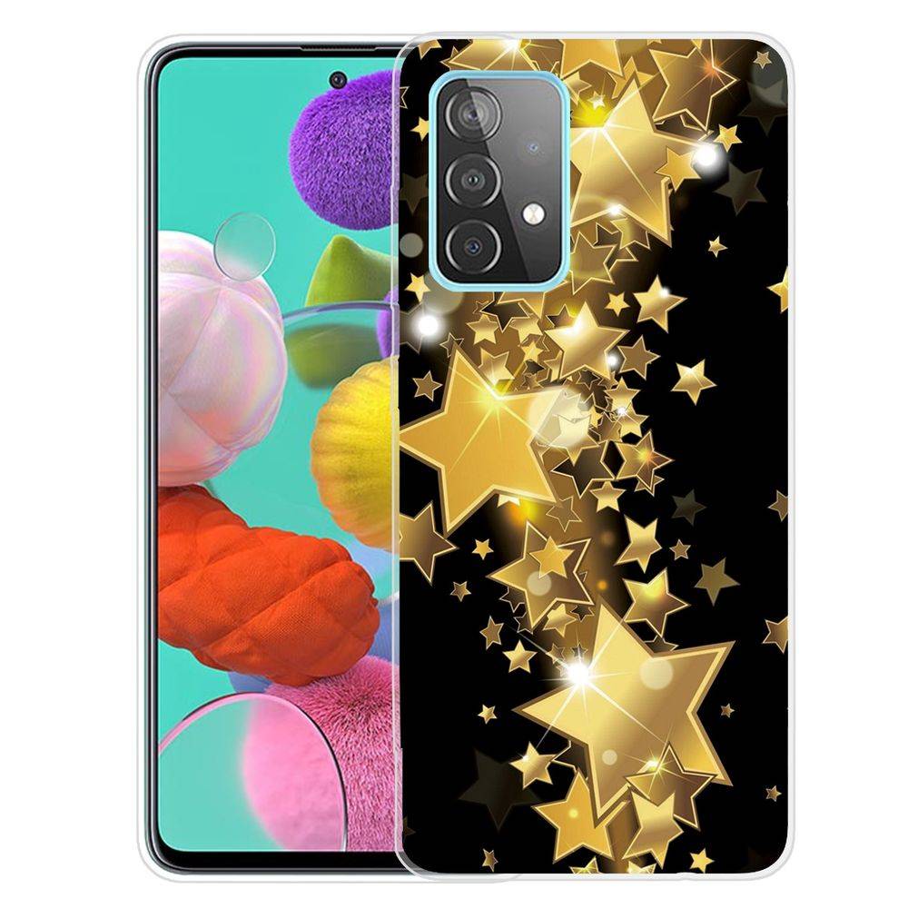 Für Samsung Galaxy A32 5G Silikon Case TPU Motiv Gold Star Schutz Muster Tasche Hülle Cover Etuis Zubehör