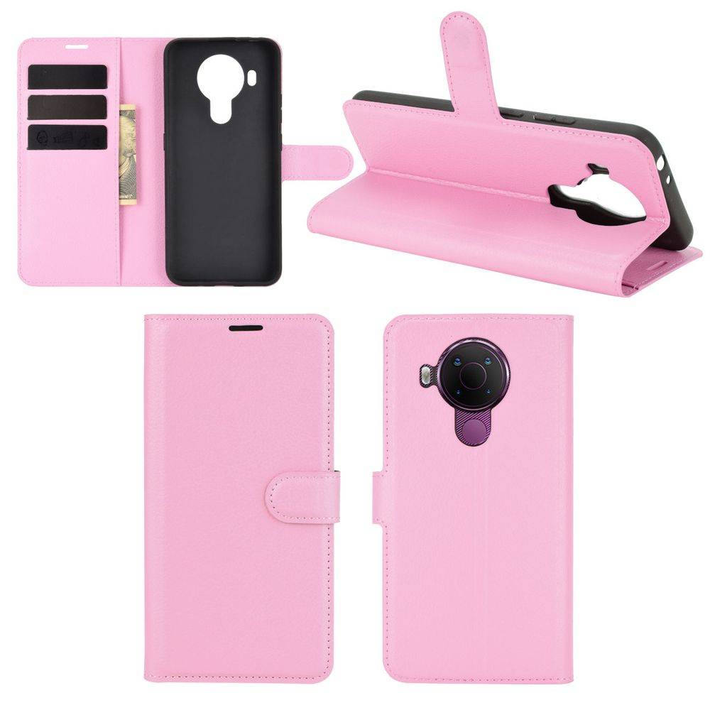 Für Nokia 5.4 Handy Tasche Wallet Premium Rosa Schutz Hülle Case Cover Etuis Neu Zubehör