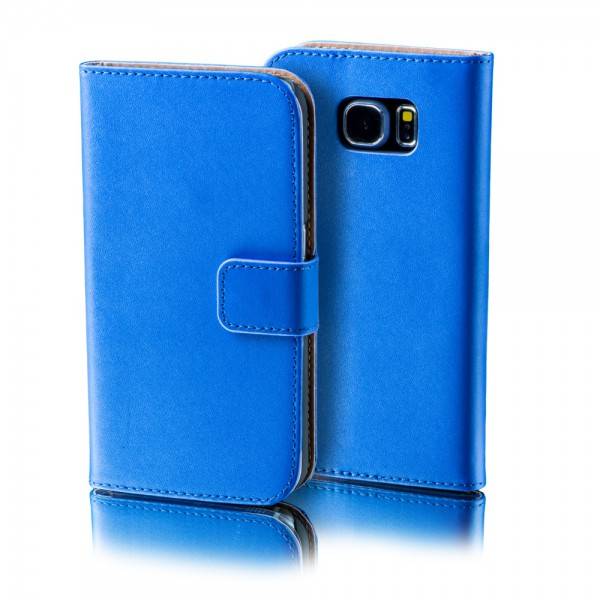 Tasche Wallet Premium Blau für Huawei Y6