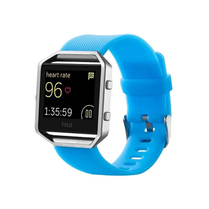 Kunststoff / Silikon Uhr Armband für Fitbit Blaze Watch Hellblau Zubehör