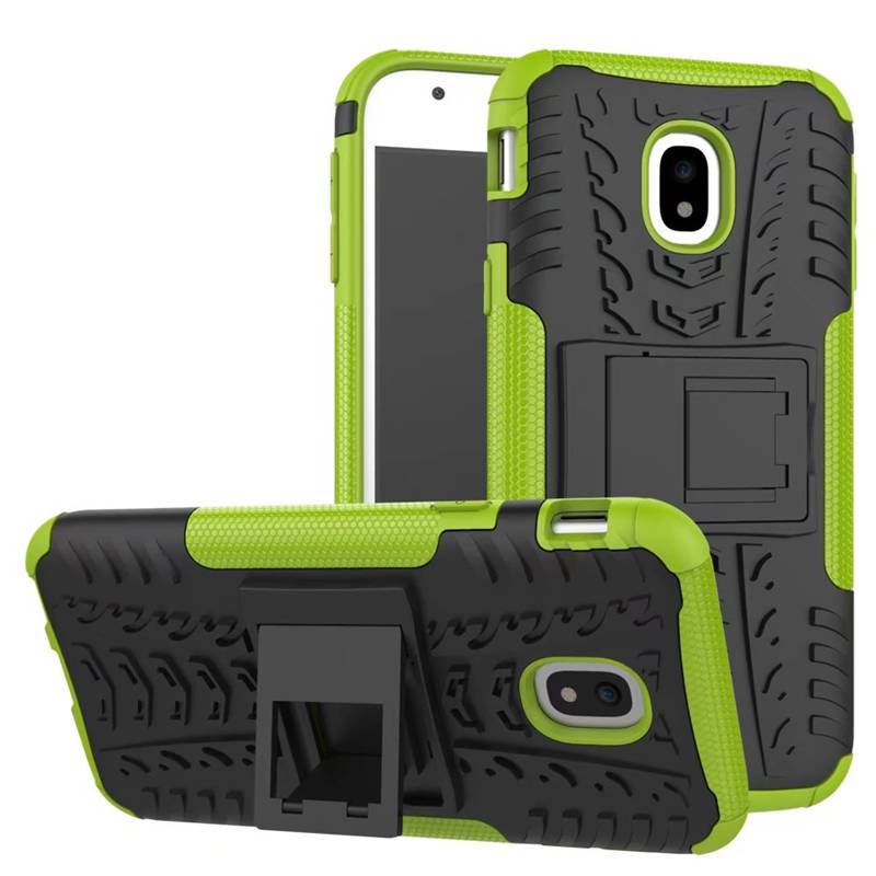 Hybrid Case 2teilig Outdoor Grün Tasche Hülle für Samsung Galaxy J7 J730F 2017