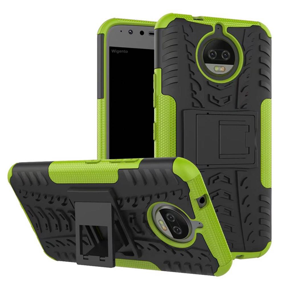 Hybrid Case 2teilig Outdoor Grün für Motorola Moto G5S Plus Tasche Hülle Cover